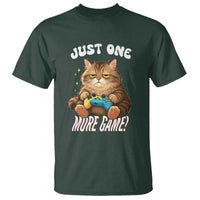 Just One More Game T Shirt Funny Lazy Cat Playing Video Game - Wonder Print Shop