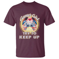Im A Gamer Girl Try To Keep Up T Shirt Funny Gaming Gift - Wonder Print Shop