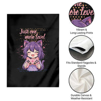Just One More Game Garden Flag Cute Girl Playing Game Humor Gift - Wonder Print Shop