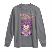 Just One More Game Long Sleeve Shirt Cute Girl Playing Game Humor Gift - Wonder Print Shop