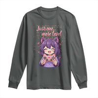 Just One More Game Long Sleeve Shirt Cute Girl Playing Game Humor Gift - Wonder Print Shop