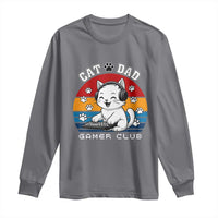 Funny Cat Dad Gamer Club Long Sleeve Shirt Gamer Cat Lover Gift - Wonder Print Shop