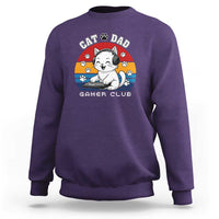 Funny Cat Dad Gamer Club Sweatshirt Gamer Cat Lover Gift - Wonder Print Shop