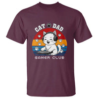 Funny Cat Dad Gamer Club T Shirt Gamer Cat Lover Gift - Wonder Print Shop