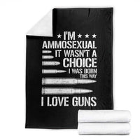 Funny Im Ammosexual Throw Blanket American Freedom Second Amendment