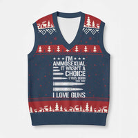 Funny Im Ammosexual V-Neck Knit Sweater Vest American Freedom Second Amendment