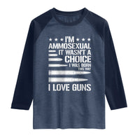 Funny Im Ammosexual Raglan Shirt American Freedom Second Amendment