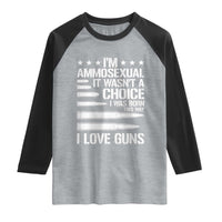 Funny Im Ammosexual Raglan Shirt American Freedom Second Amendment
