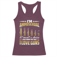 Funny Im Ammosexual Racerback Tank Top Second Amendment Patriotic Freedom Graphic