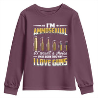 Funny Im Ammosexual Youth Sweatshirt Second Amendment Patriotic Freedom Graphic