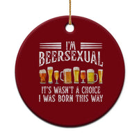 Funny Im Beersexual Ceramic Ornament Born This Way Beer Lover Graphic