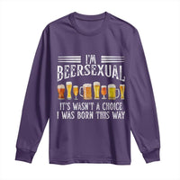 Funny Im Beersexual Long Sleeve Shirt Born This Way Beer Lover Graphic
