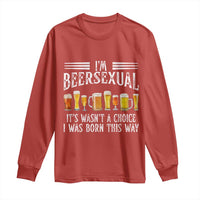 Funny Im Beersexual Long Sleeve Shirt Born This Way Beer Lover Graphic