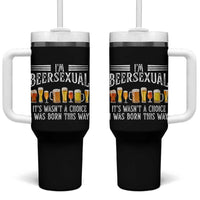 Funny Im Beersexual Tumbler With Handle Born This Way Beer Lover Graphic