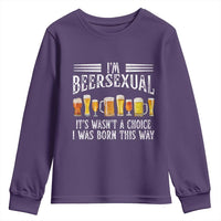 Funny Im Beersexual Youth Sweatshirt Born This Way Beer Lover Graphic