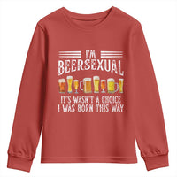 Funny Im Beersexual Youth Sweatshirt Born This Way Beer Lover Graphic