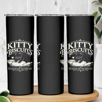 Kitty Biscuits We Knead Em You Need Em Skinny Tumbler Funny Black Cat Making Biscuits Baking