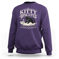 Kitty Biscuits We Knead Em You Need Em Sweatshirt Funny Black Cat Making Biscuits Baking