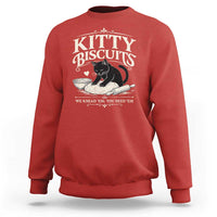 Kitty Biscuits We Knead Em You Need Em Sweatshirt Funny Black Cat Making Biscuits Baking