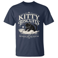 Kitty Biscuits We Knead Em You Need Em T Shirt Funny Black Cat Making Biscuits Baking