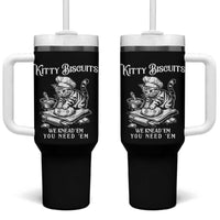 Funny Kitty Biscuits Bakery Tumbler With Handle We Knead Em You Need Em