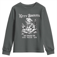 Funny Kitty Biscuits Bakery Youth Sweatshirt We Knead Em You Need Em