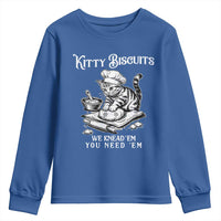 Funny Kitty Biscuits Bakery Youth Sweatshirt We Knead Em You Need Em