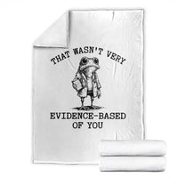 Funny Grumpy Frog Doctor Throw Blanket That Wasnt Very Evidence Based Of You