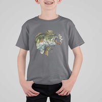 Funny Smoking Bass Fish T Shirt For Kid Bass Fishing Lover Graphic
