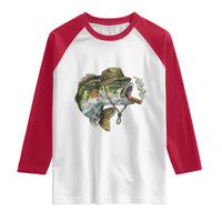 Funny Smoking Bass Fish Raglan Shirt Bass Fishing Lover Graphic