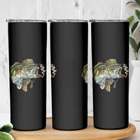 Funny Smoking Bass Fish Skinny Tumbler Bass Fishing Lover Graphic