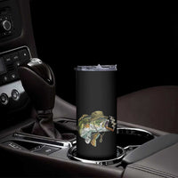 Funny Smoking Bass Fish Skinny Tumbler Bass Fishing Lover Graphic