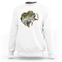 Funny Smoking Bass Fish Sweatshirt Bass Fishing Lover Graphic