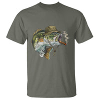 Funny Smoking Bass Fish T Shirt Bass Fishing Lover Graphic