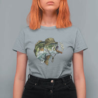 Funny Smoking Bass Fish T Shirt For Women Bass Fishing Lover Graphic
