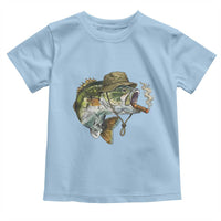 Funny Smoking Bass Fish Toddler T Shirt Bass Fishing Lover Graphic