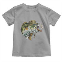 Funny Smoking Bass Fish Toddler T Shirt Bass Fishing Lover Graphic