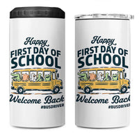 School Bus Driver Gift 4 in 1 Can Cooler Tumbler Happy First Day Of School