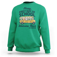 School Bus Driver Gift Sweatshirt Happy First Day Of School