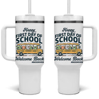 School Bus Driver Gift Tumbler With Handle Happy First Day Of School