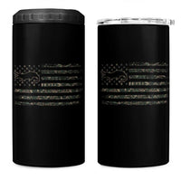 Alligator Hunting Camo American Flag 4 in 1 Can Cooler Tumbler Louisiana Bayou Hunter Gift