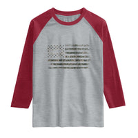 Alligator Hunting Camo American Flag Raglan Shirt Louisiana Bayou Hunter Gift