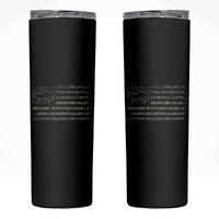 Alligator Hunting Camo American Flag Skinny Tumbler Louisiana Bayou Hunter Gift