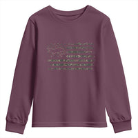 Alligator Hunting Camo American Flag Youth Sweatshirt Louisiana Bayou Hunter Gift