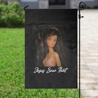 Funny Sassy Christian Doll Face Meme Garden Flag Jesus Saw That