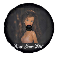 Funny Sassy Christian Doll Face Meme Spare Tire Cover Jesus Saw That