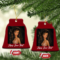 Funny Sassy Christian Doll Face Meme Ceramic Ornament Jesus Saw That