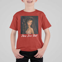 Funny Sassy Christian Doll Face Meme T Shirt For Kid Jesus Saw That