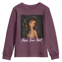Funny Sassy Christian Doll Face Meme Youth Sweatshirt Jesus Saw That