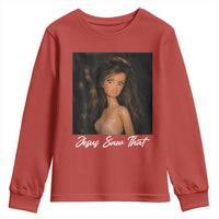 Funny Sassy Christian Doll Face Meme Youth Sweatshirt Jesus Saw That